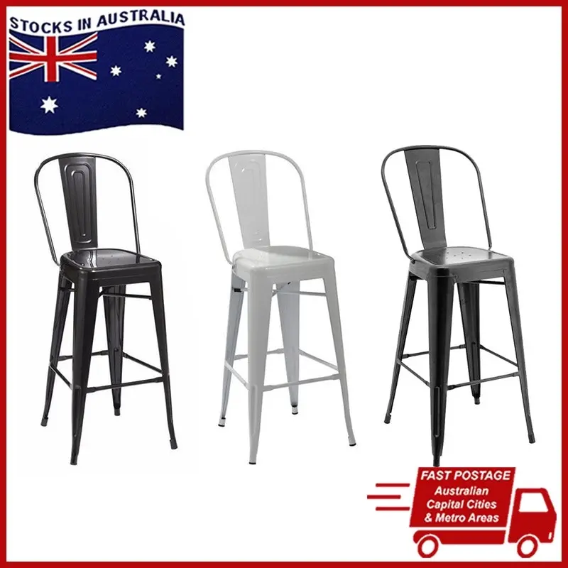 New Tolix High Back Dining Stools, Steel desk chair, dining set, high gaming chair, Bedroom Furniture