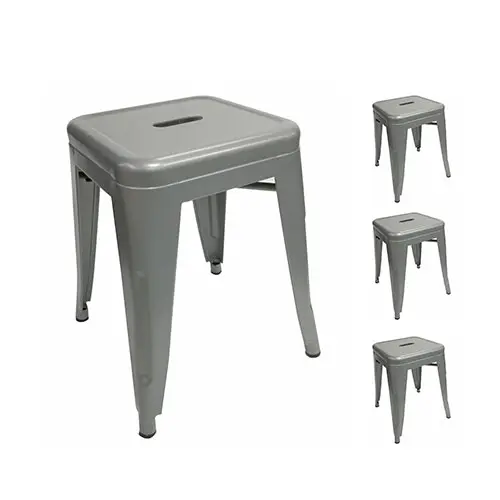 CafePro Replica Tolix Metal Bar stool 45cm Stool Kitchen Stool, Vanity Stool, Home, Furniture, Metal Stool, Coffee Table