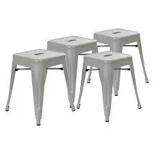 CafePro Replica Tolix Metal Bar stool 45cm Stool Kitchen Stool, Vanity Stool, Home, Furniture, Metal Stool, Coffee Table