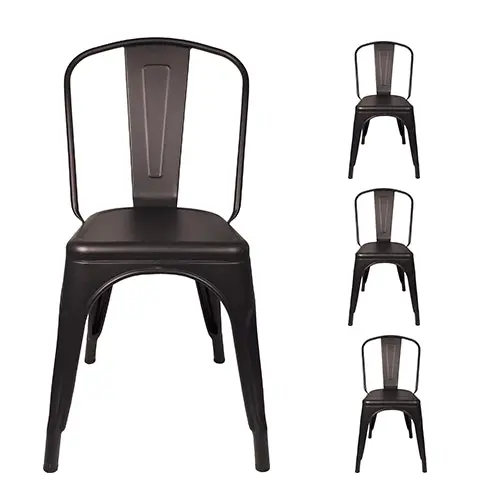 New Replica Tolix Steel High-Back Stackable Cafe Dining Chairs, CafePro brand desk chair, dining set, gaming chair, bedroom furniture