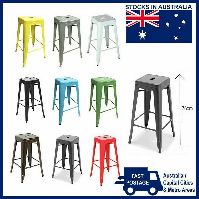 Metal Café Bar Stools 76cm Replica Tolix Stools