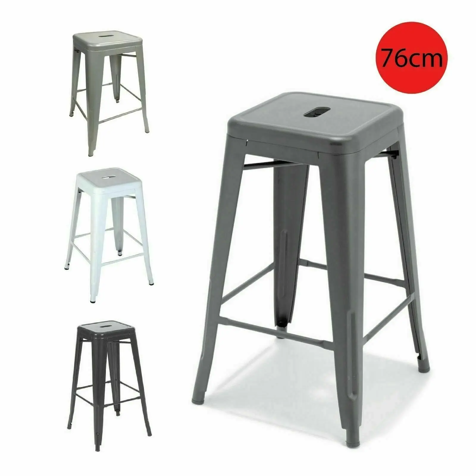 Metal Café Bar Stools 76cm Replica Tolix Stools