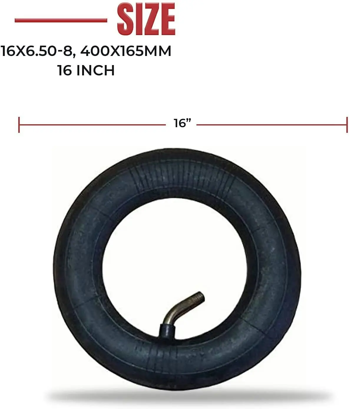 16 Inch Inner Tube Wheelbarrow Wide Wheel Pneumatic Rubber Straight Valve Wheels 16x6.50-8