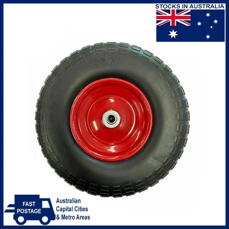 Flat Free Wide Wheel 400 x 150 Wheelbarrow Wheel (16 x 6.50-8)