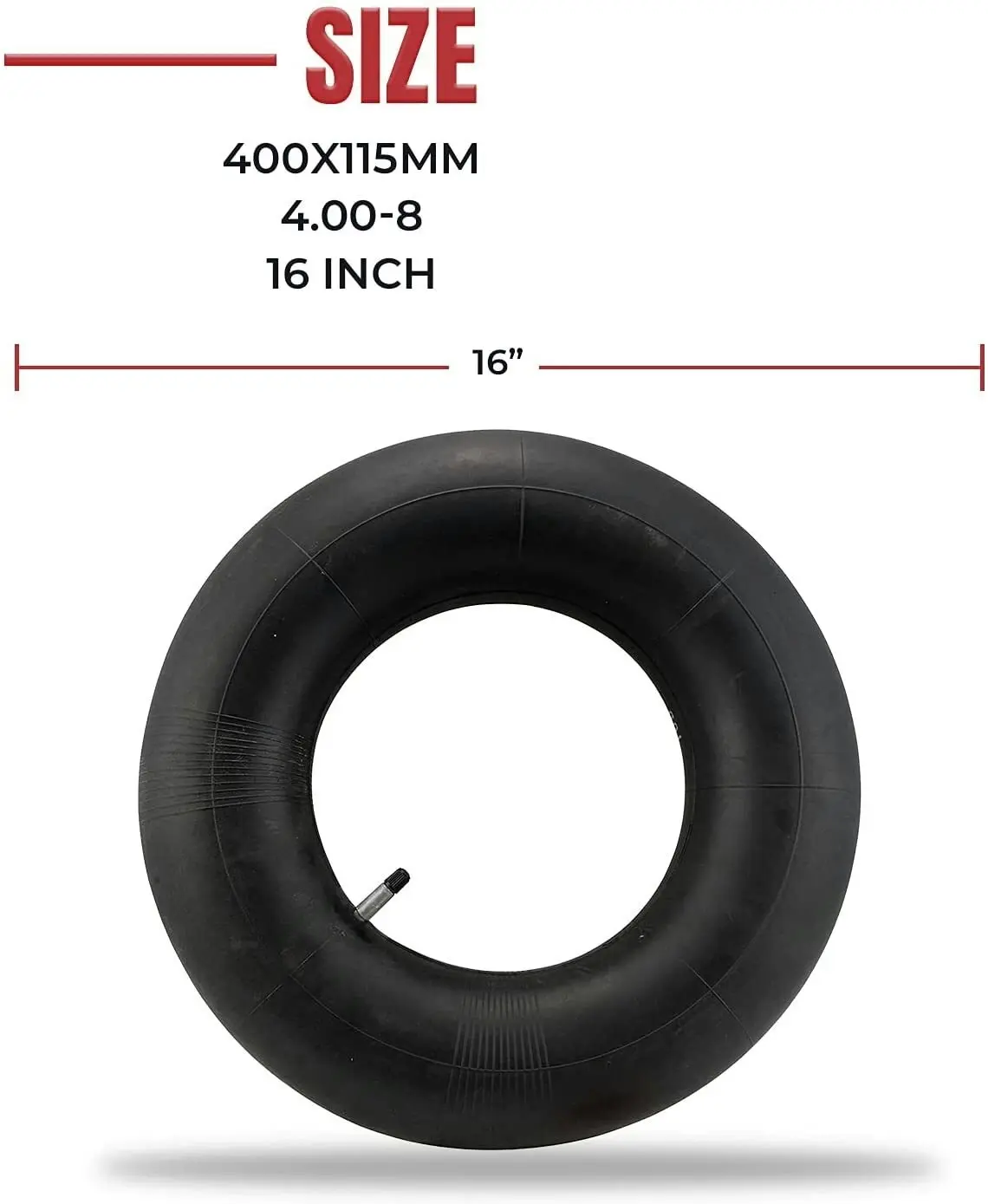 Inner Tube Wheelbarrow Narrow Wheel Pneumatic Rubber Straight Valve Wheels 16" 4.00-8