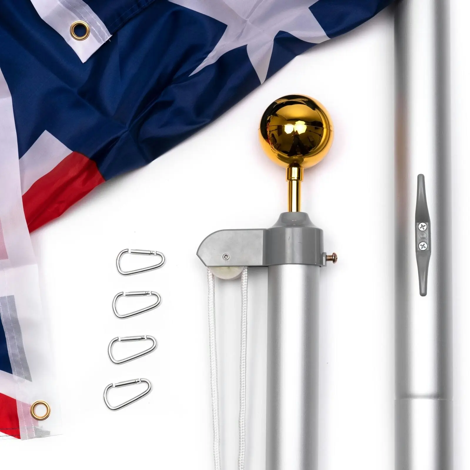 6.2M Australia Sectional Flag Pole Kit Australian Outdoor Aussie Flags Flagpole