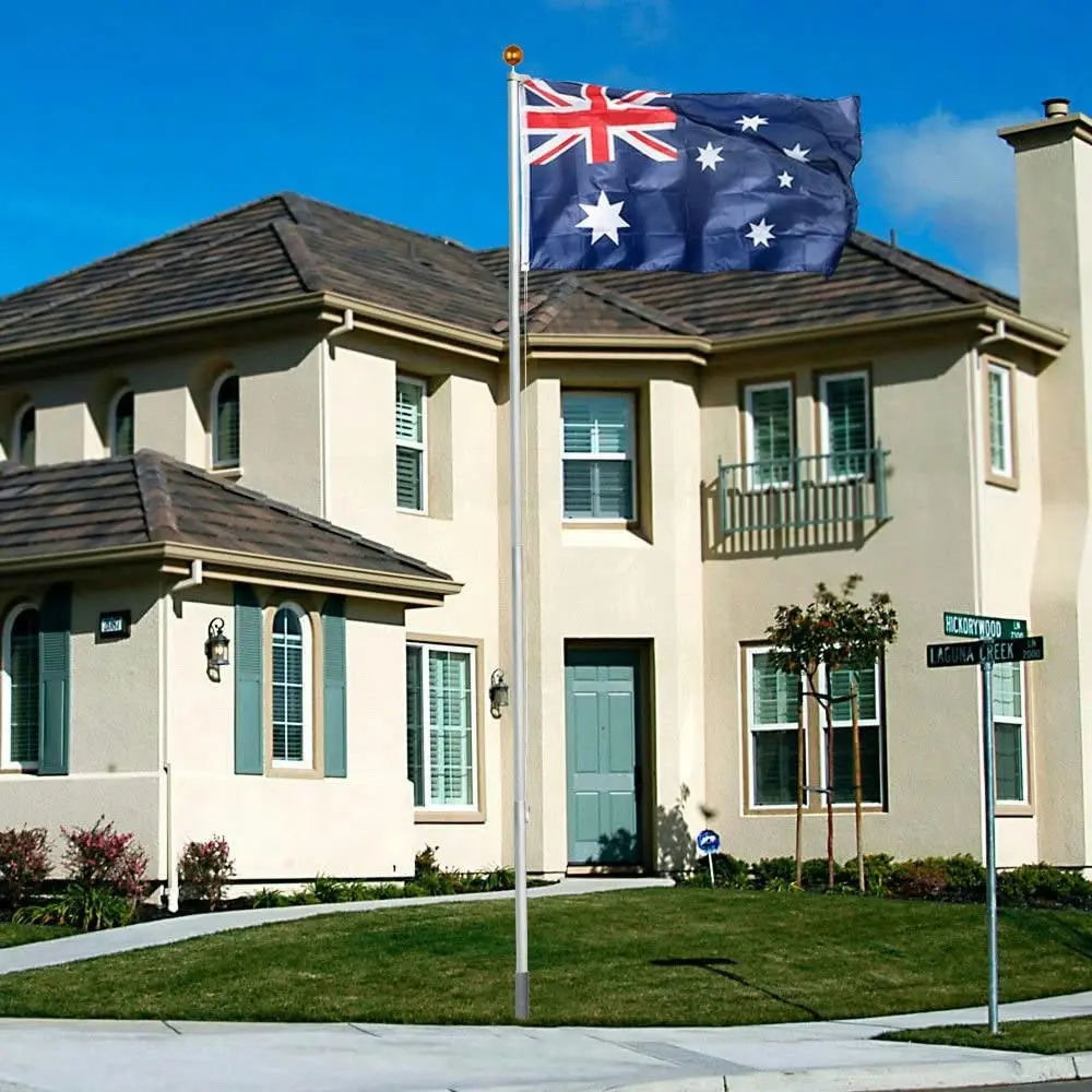 6.2M Australia Sectional Flag Pole Kit Australian Outdoor Aussie Flags Flagpole