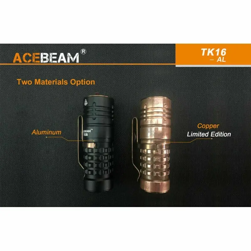 AceBeam TK16 Flashlight Mini Small Tactical Super Bright LED Light Battery Torch, Portable and Durable Mini EDC Flashlight, Tactical Flashlights