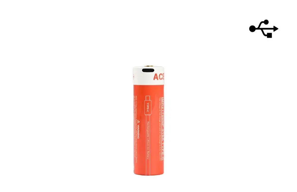 AceBeam IMR 21700 5100mAh 3.7V Protected High-Drain Battery 20A Lithium Ion (Li-ion)