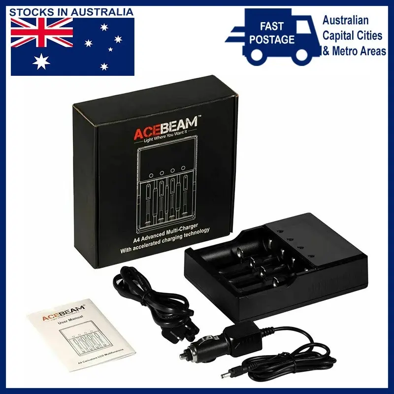 Fast Battery Charger, Online Sales Australia, 4 AA or 4 AAA Charging