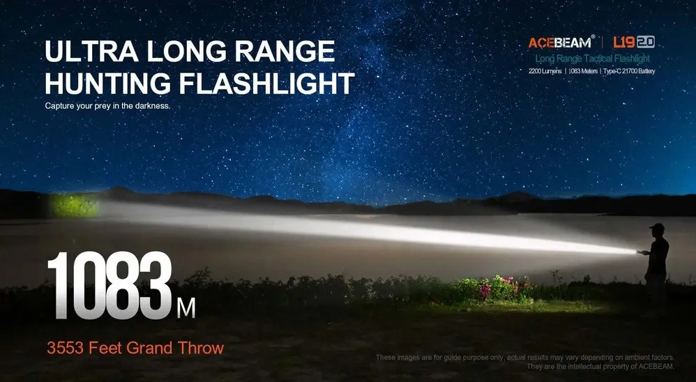 AceBeam L19 2.0 Longest Range Flashlight