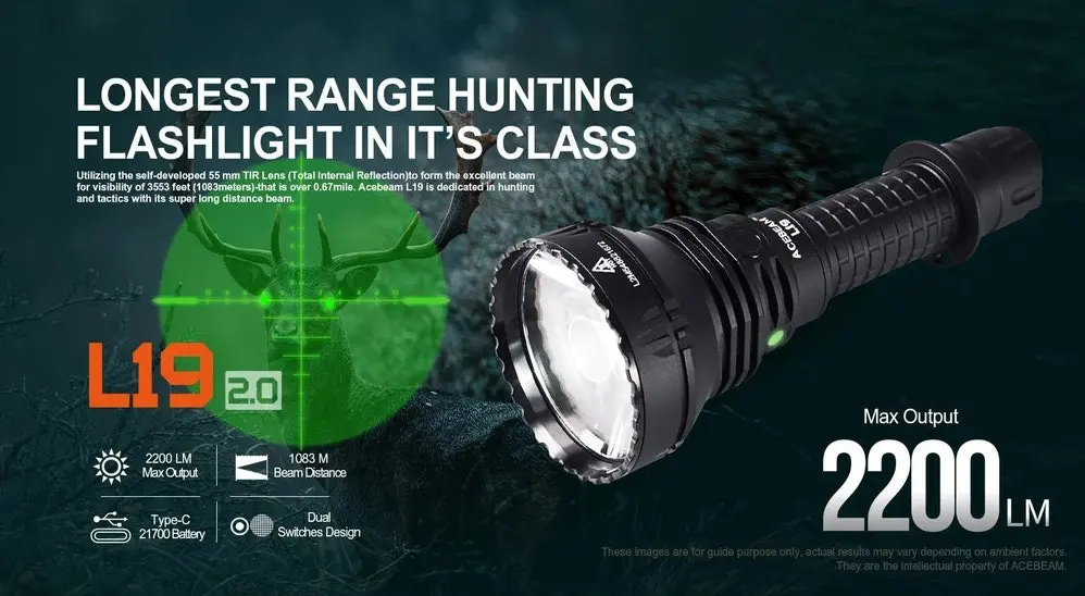 AceBeam L19 2.0 Longest Range Flashlight