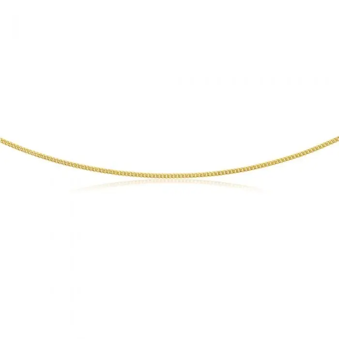 9ct Gold Filled Curb 50cm Chain 60 Gauge