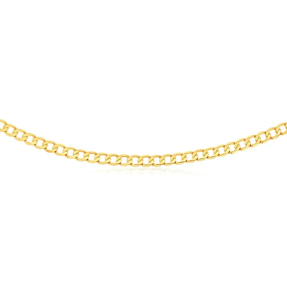 9ct Yellow Gold 55cm Curb Chain