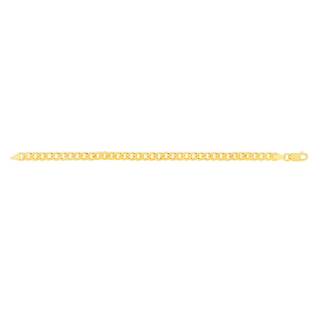 9ct Yellow Solid Gold Enticing Curb Bracelet