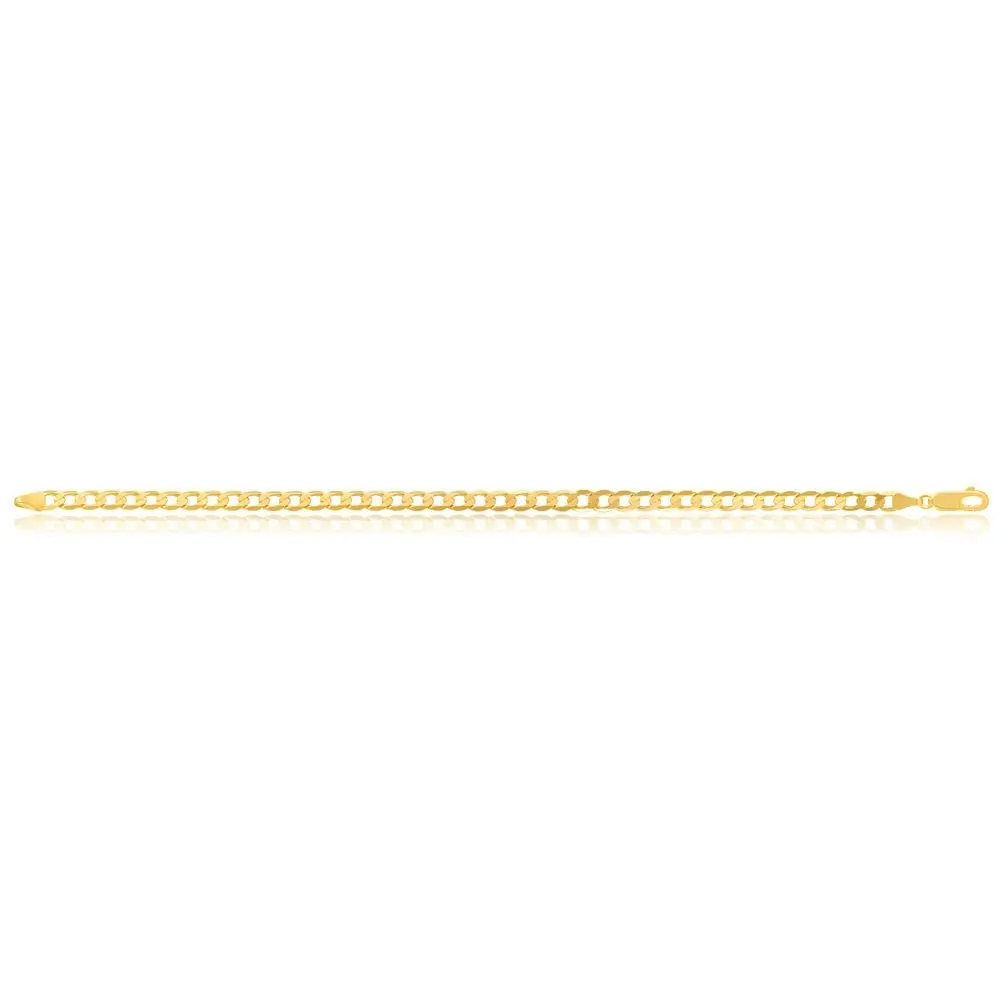 9ct Yellow Gold 21cm Curb Bracelet