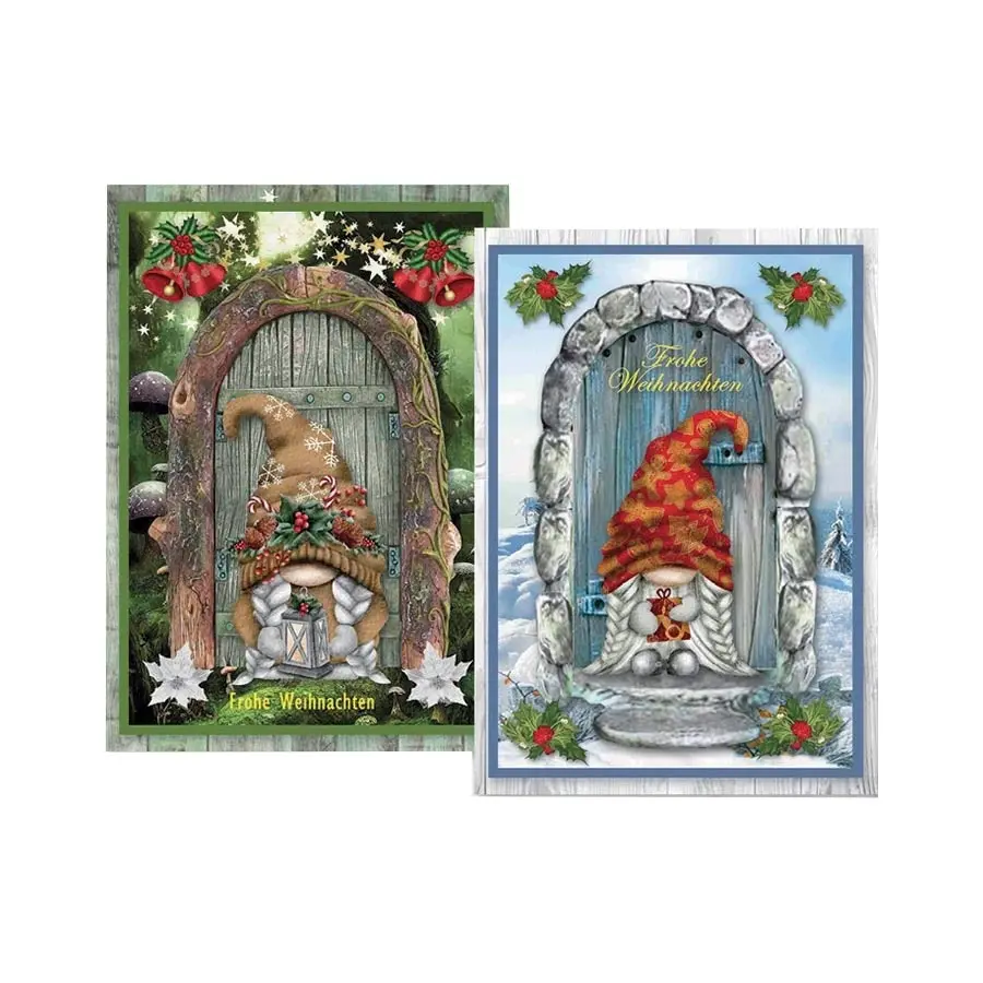 Door Cards Gnomes Christmas- Paper Crafts