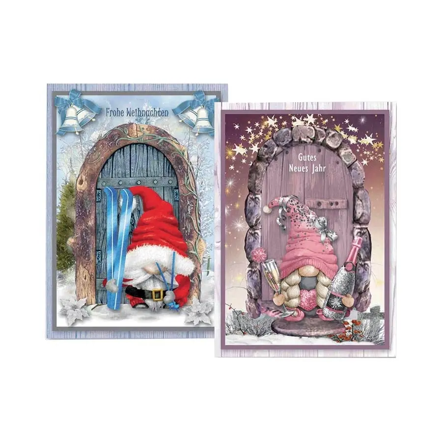 Door Cards Gnomes Christmas- Paper Crafts