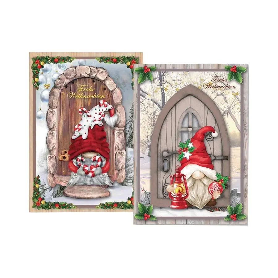 Door Cards Gnomes Christmas- Paper Crafts