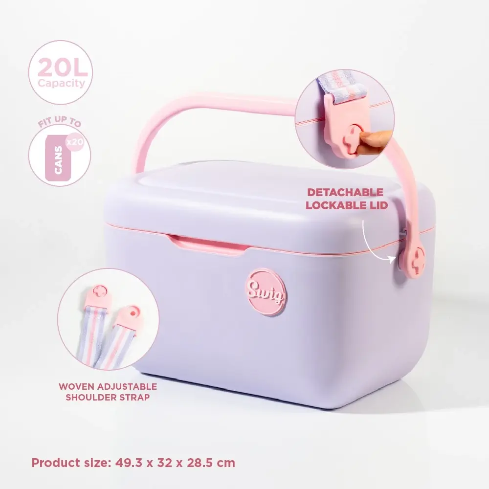 SWIG Retro Lilac Cooler Box 20L