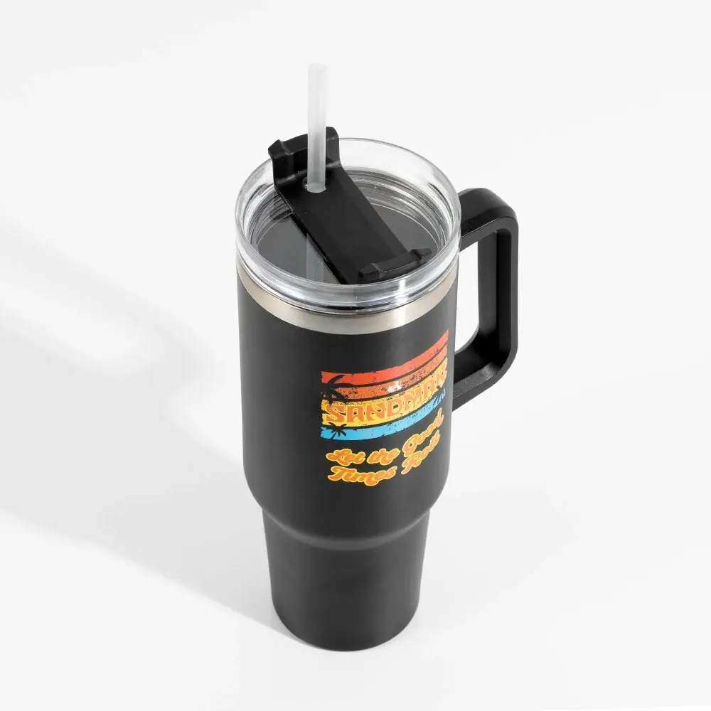 Sandman Tumbler Stripes Black 1200mL