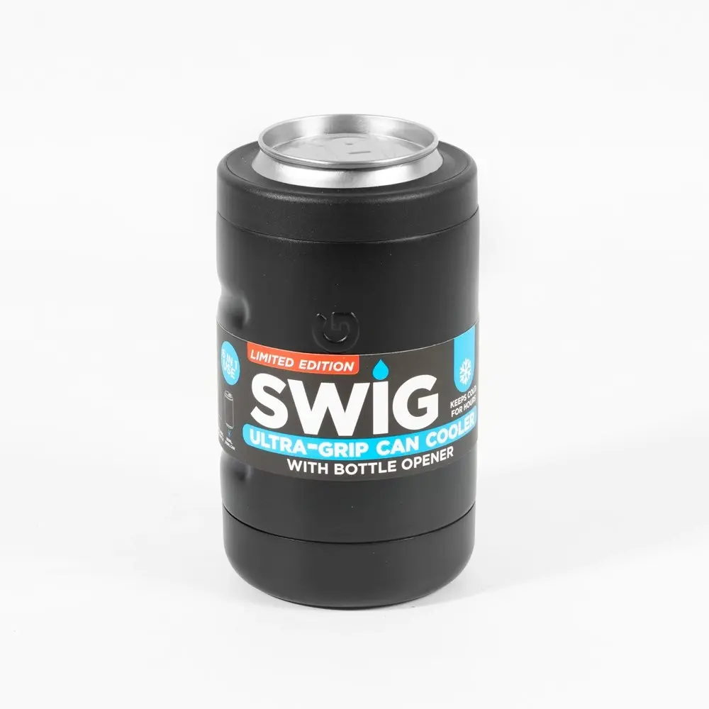 Swig Ultra Grip Can Cooler Black