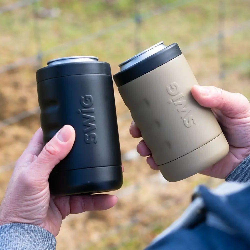 Swig Ultra Grip Can Cooler Black