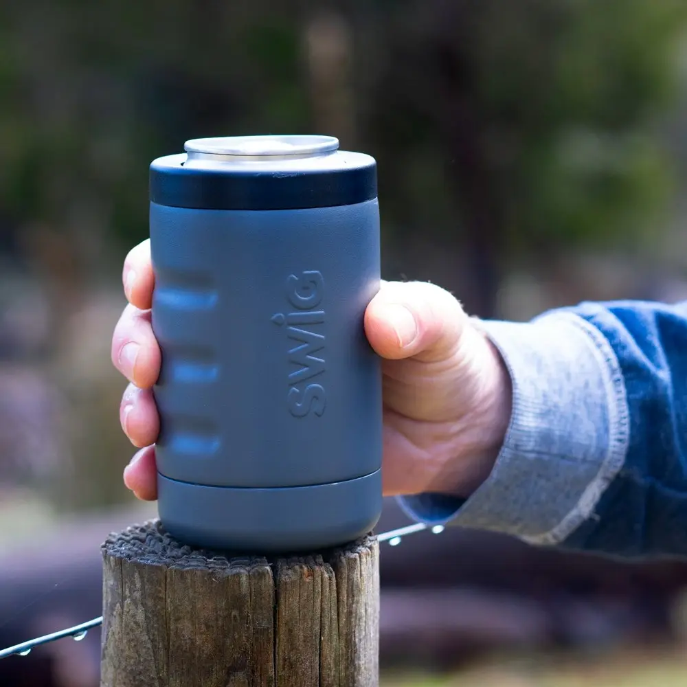 Swig Ultra Grip Can Cooler Charcoal