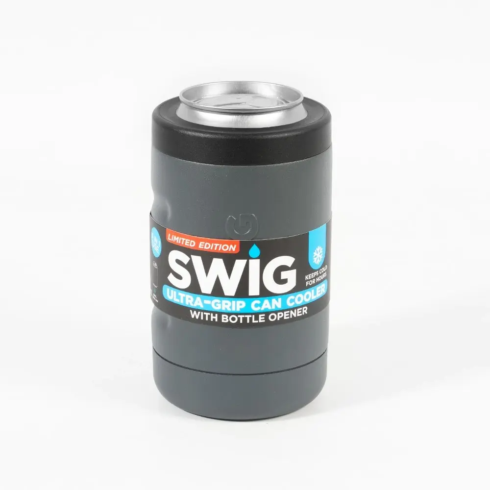 Swig Ultra Grip Can Cooler Charcoal