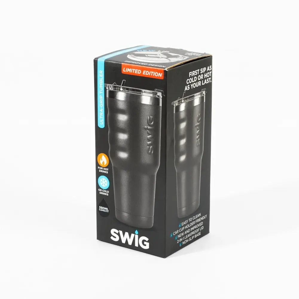 Swig Ultra Grip Charcoal Tumbler 590mL