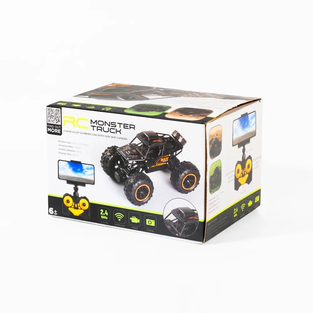 RC Monster Truck 2.4GHz Alloy Climbing Car with 720P Wi-Fi Camera