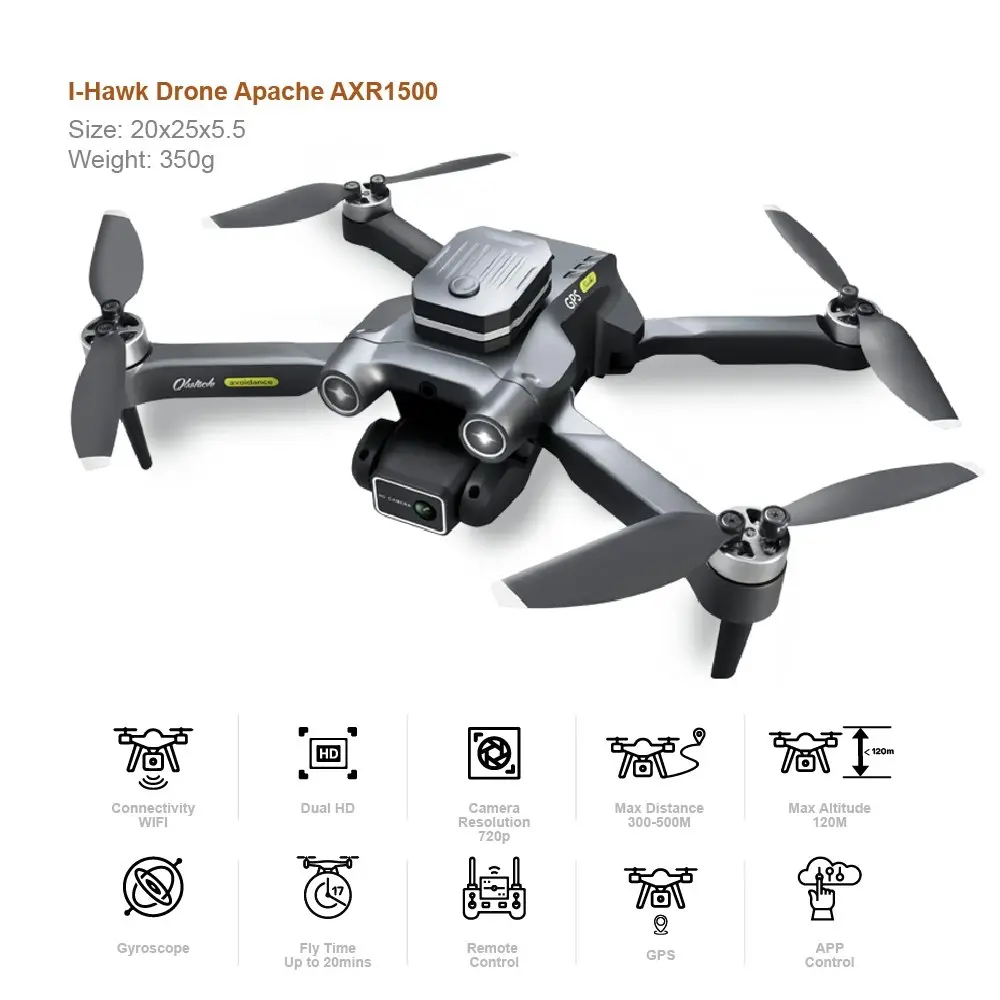 I-Hawk Drone Apache AXR1500 with HD Camera and GPS