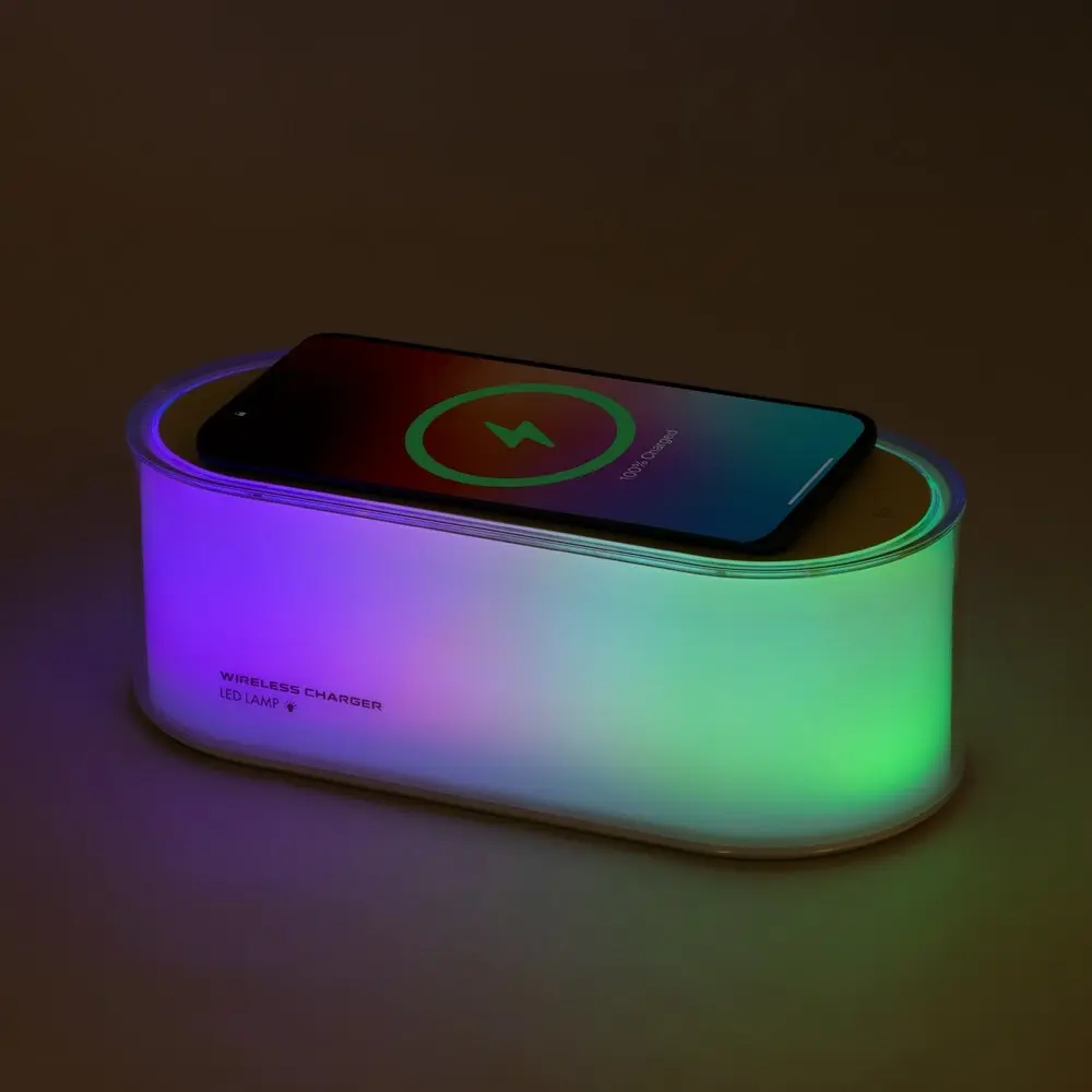 2-in-1 Wireless Charger Slab and RGB Touch Bedside Lamp