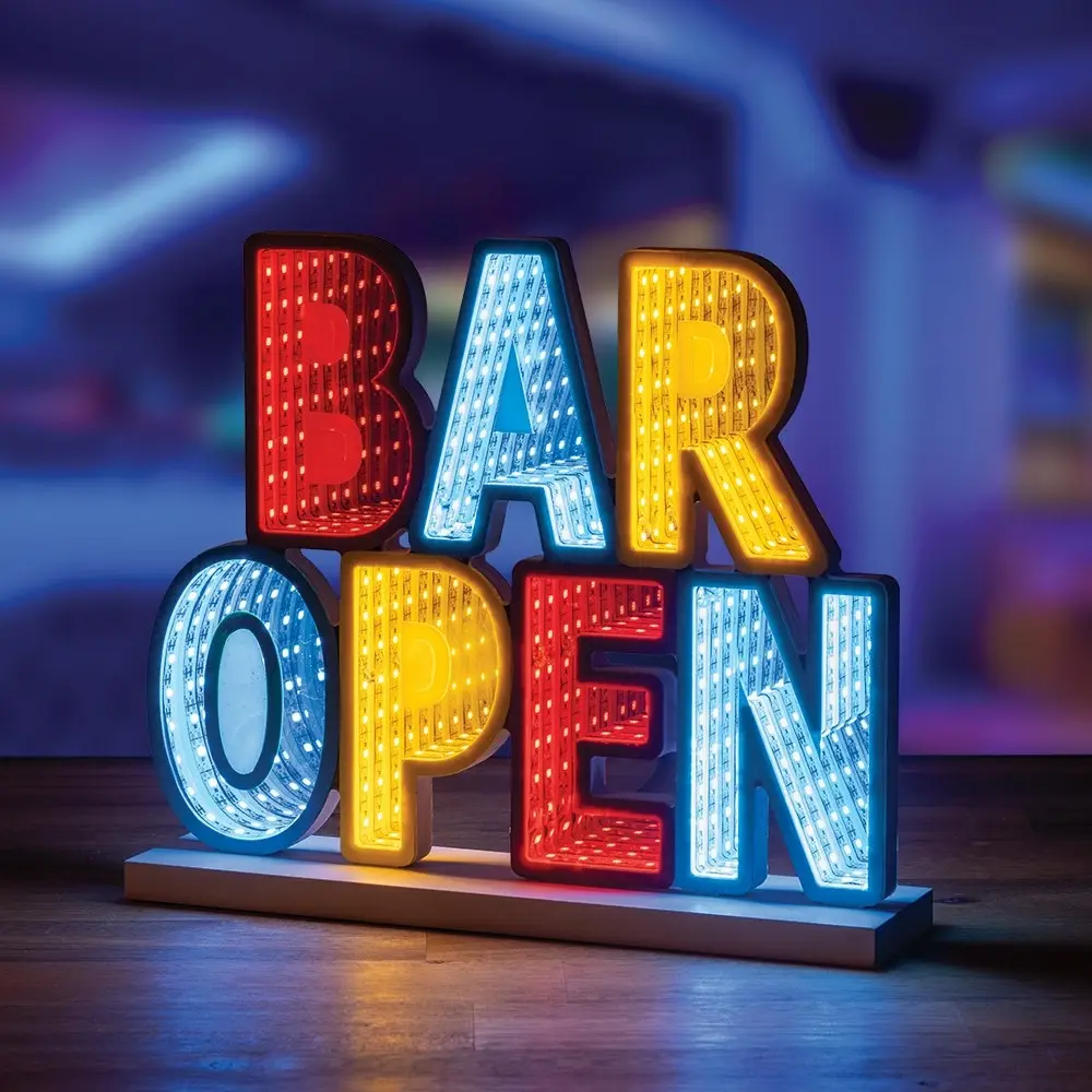 'Bar Open' Infinity Light