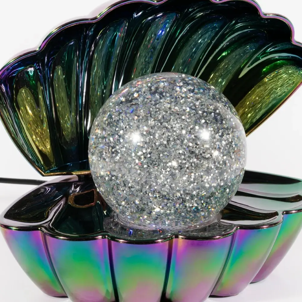 Iridescent Glitter Pearl Shell Lamp