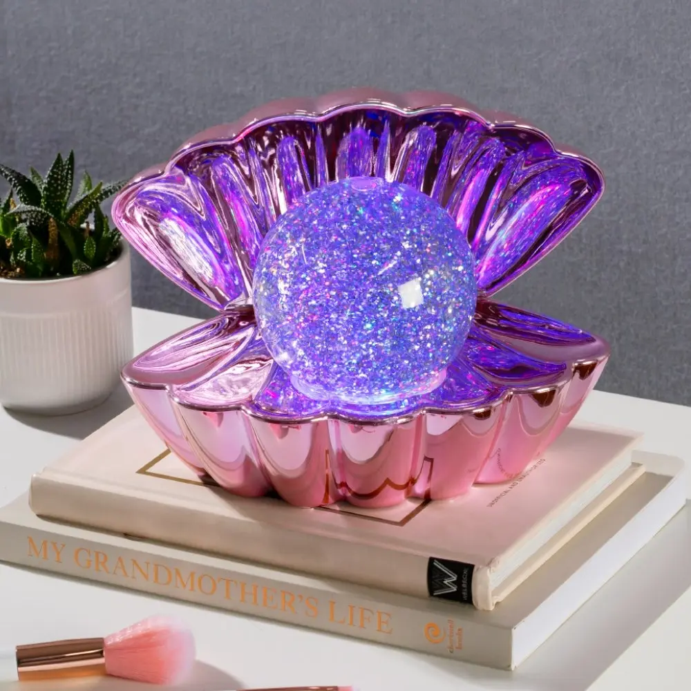 Pink Glitter Pearl Shell Lamp