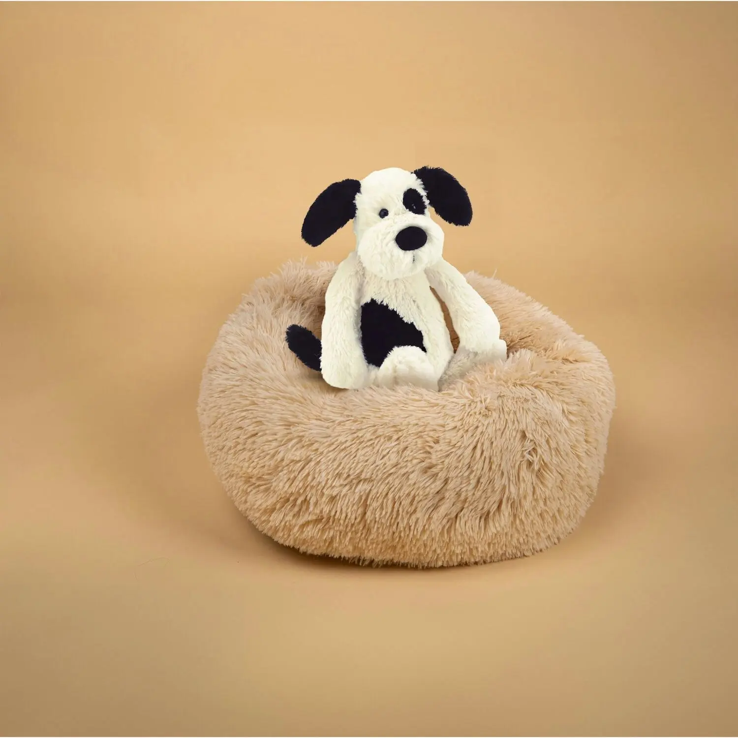 Jellycat - Bashful Black & Cream Puppy Medium 31x15x12cm