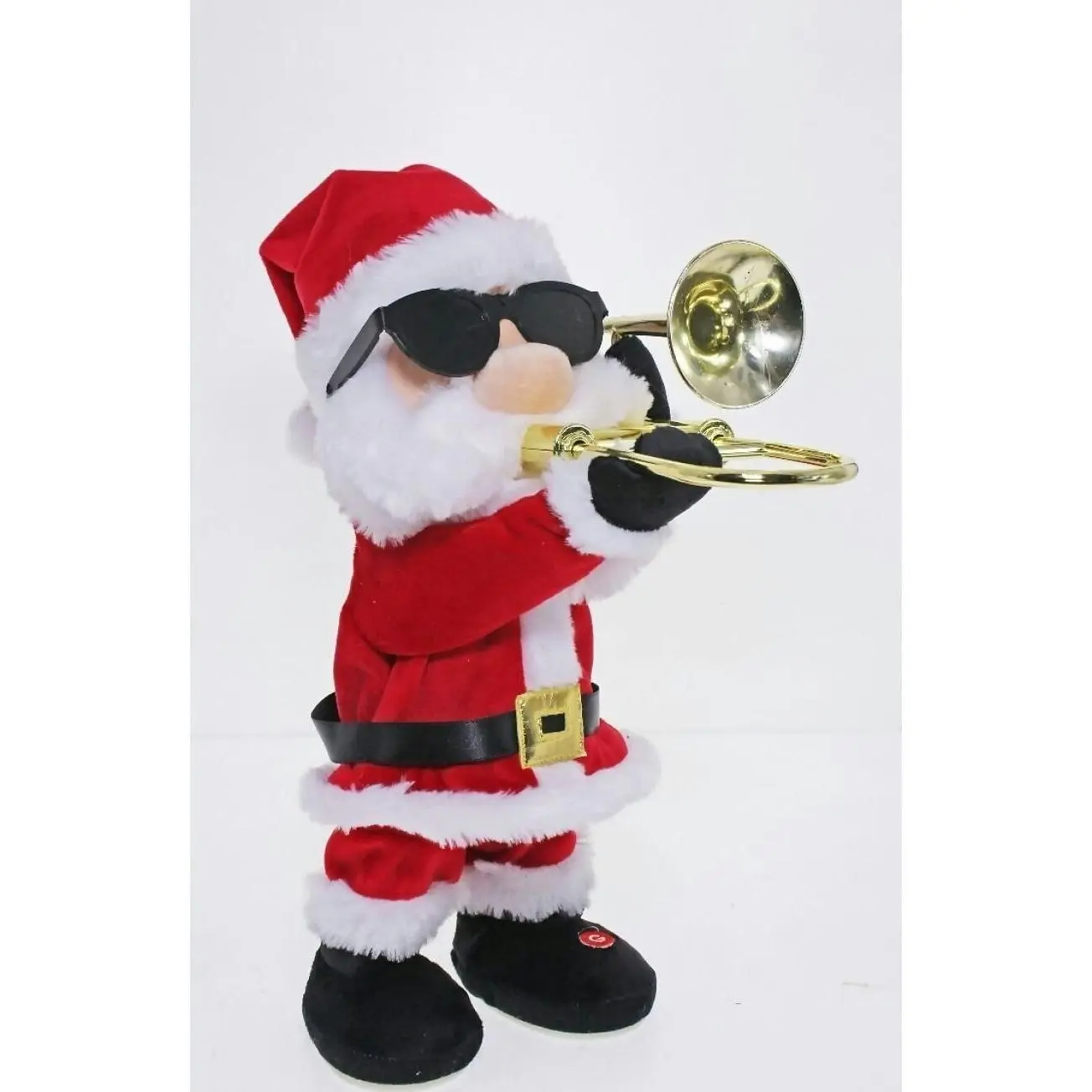 Cotton Candy - Xmas Standing Santa Playing Trombone