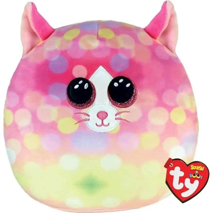 Ty Squish-a-boos - Sonny Multicolored Cat - Large 14 Inches - Squishy Beanies