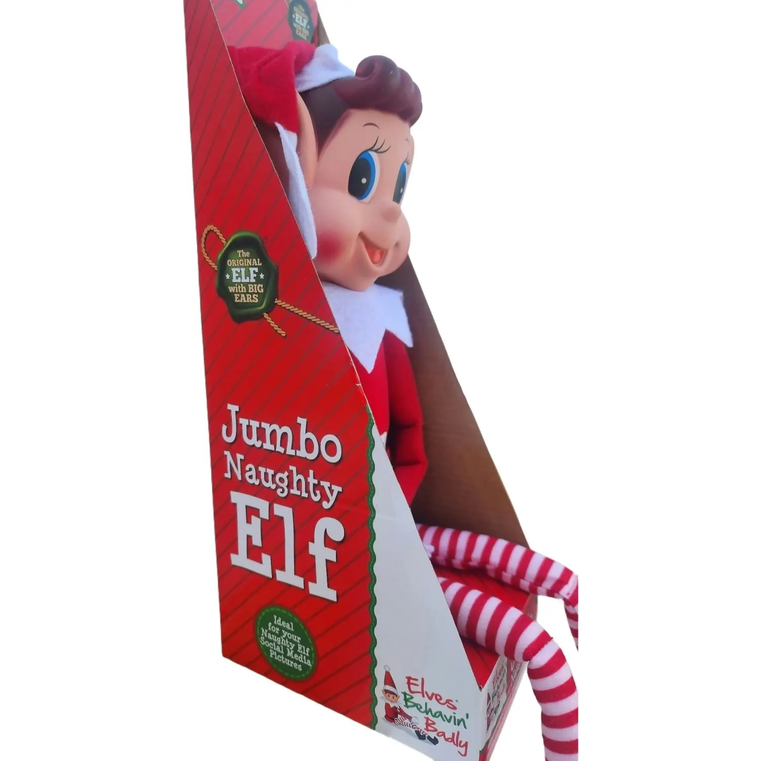 Elves Behavin' Badly - Jumbo Naughty Elfie Elf 65cm Xmas