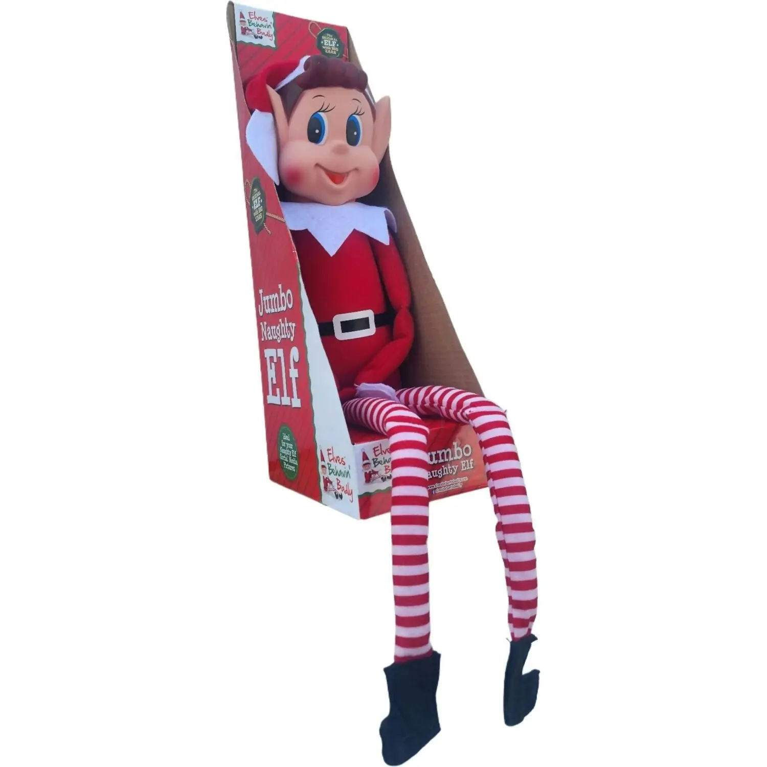 Elves Behavin' Badly - Jumbo Naughty Elfie Elf 65cm Xmas