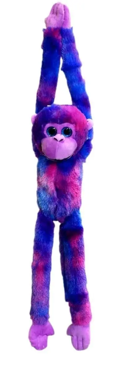 Cotton Candy - Plush Orah Hanging Monkey Blue/pink