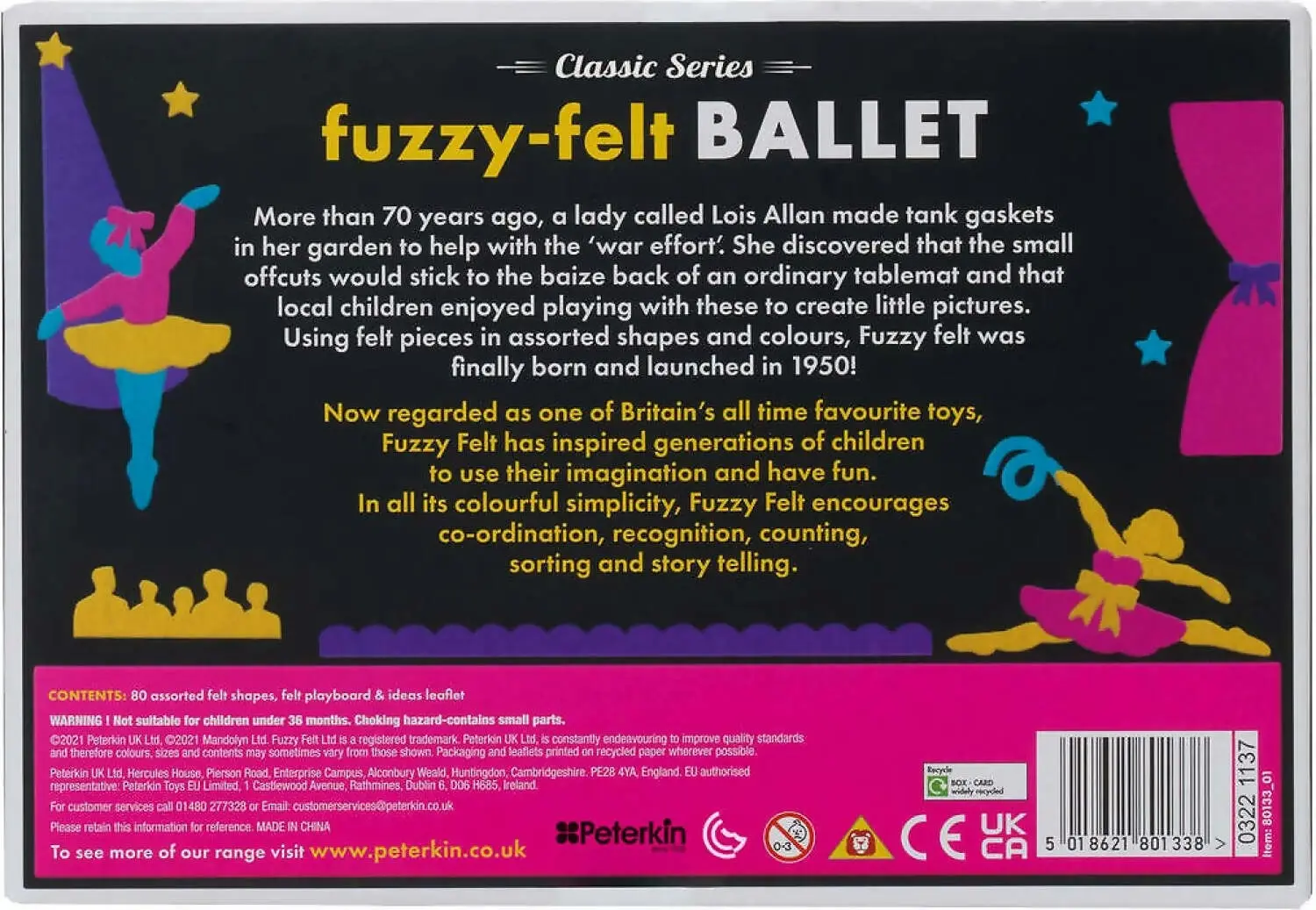 Peterkin - Fuzzy Felt - Classic Series - Ballet