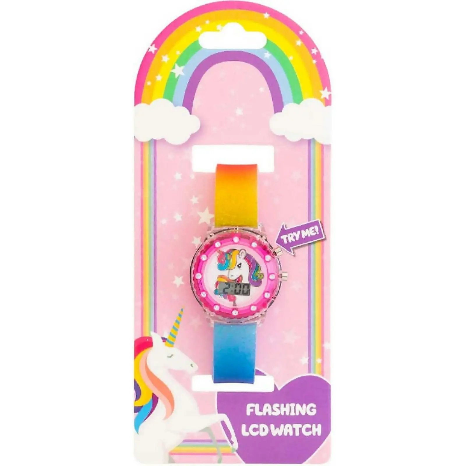 Digital Lcd Light Up Watch - Unicorn - You Monkey