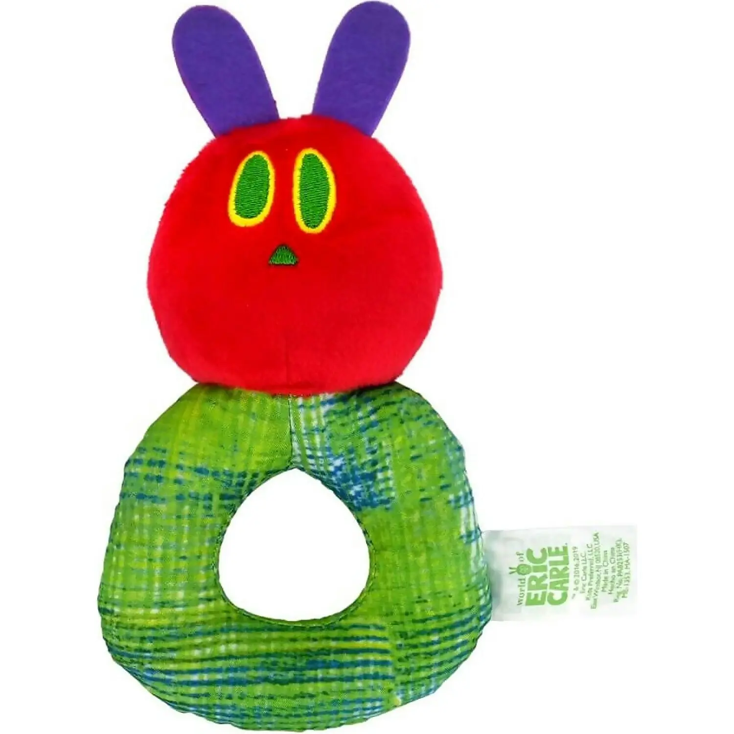 The Very Hungry Caterpillar - Fabric Loop Rattle - Jasnor