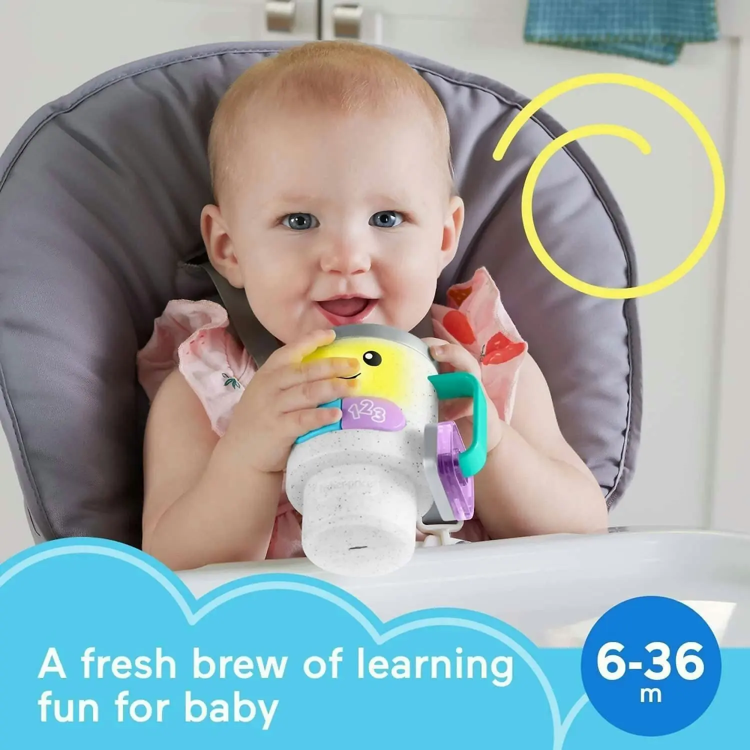 Fisher-price - Laugh & Learn Wake Up & Learn Coffee Mug Baby & Toddler Toy With Music & Lights - Mattel