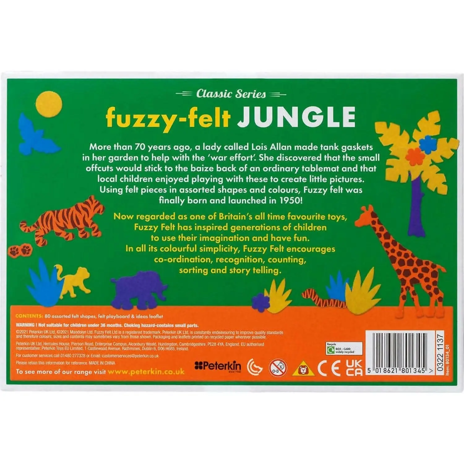 Peterkin - Fuzzy Felt - Classic Series - Jungle