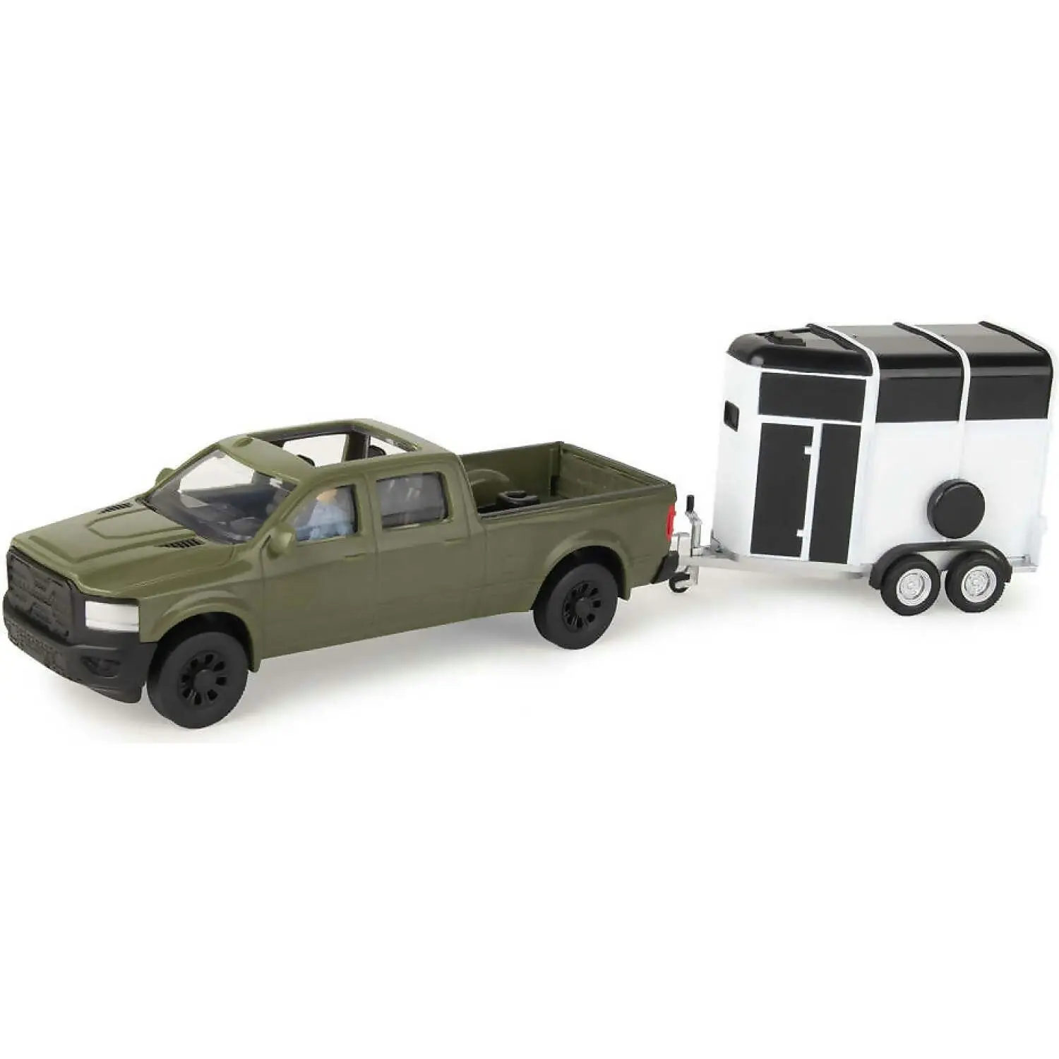 John Deere - 1:32 Pickup & Livestock Trailer Set