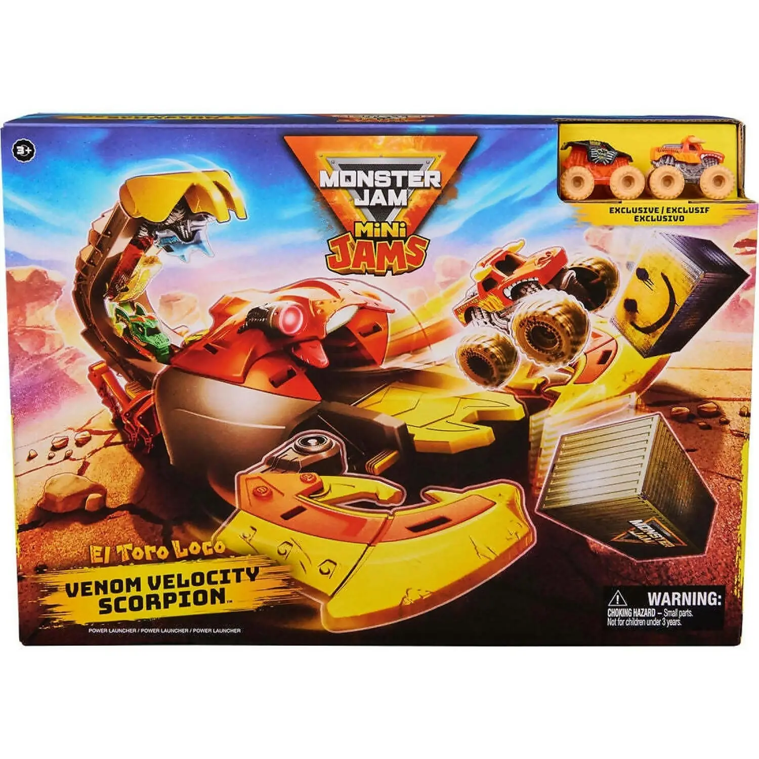 Monster Jam - Mini Jams El Toro Loco Venom Velocity Scorpion Playset - Spin Master