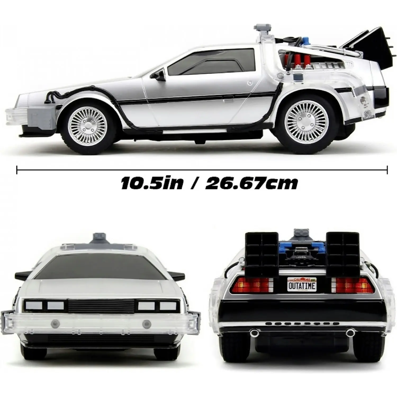 Jada - Back To The Future Time Machine DeLorean Remote Control Vehicle 1:16 Scale